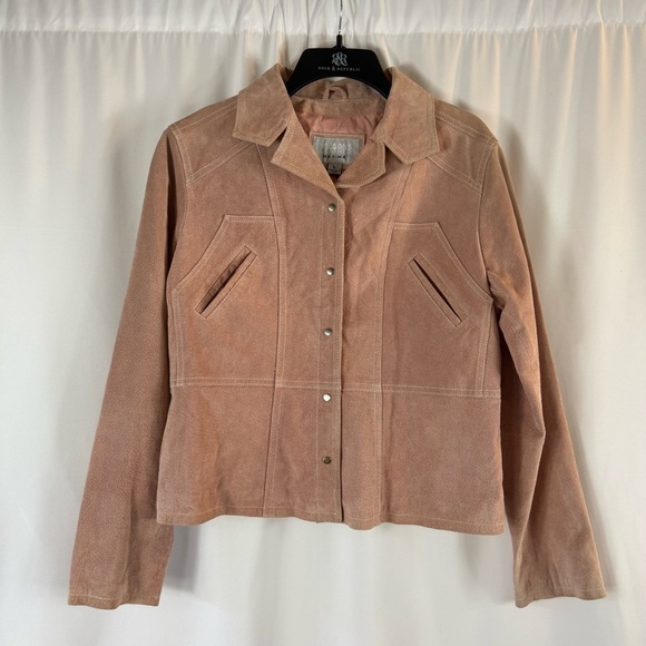 Wilsons Leather Maxima dusty Pink Suede Jacket size:L
Western Snap Button - Picture 3 of 15